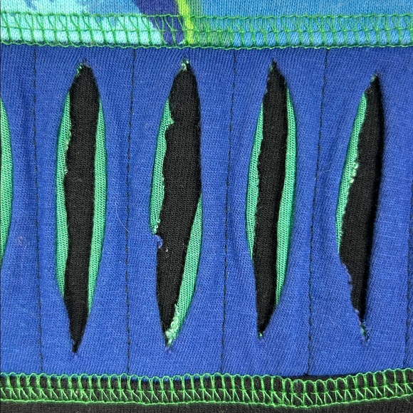 Parsley & Sage Artsy Patchwork Full Zip Cotton Jacket XL Black Casual Pockets - Picture 13 of 13